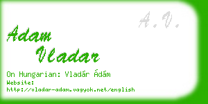 adam vladar business card