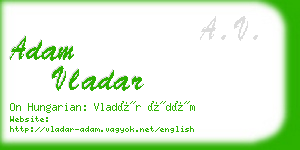 adam vladar business card